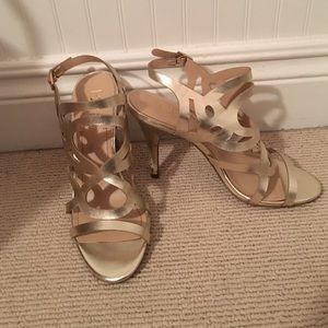 Gold BCBG heels